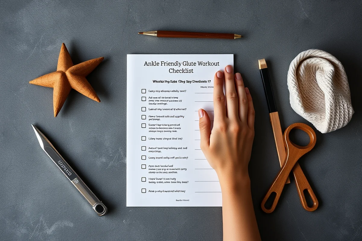 ankle friendly glute workout checklist — Ankle Friendly Glute Workout Checklist (the finished result)